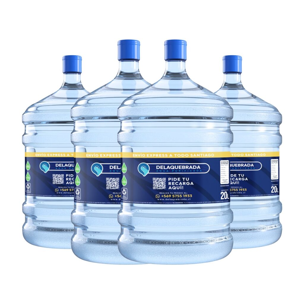 Promoción de 4 recargas de agua purificada Delaquebrada